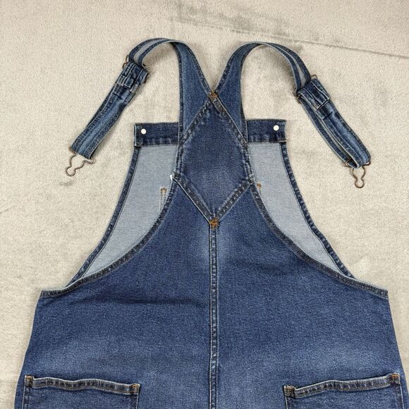 VTG Dickies Women’s XL Bib Overall Denim Relaxed Carpenter Medium Wash Workwear - Picture 2 of 14